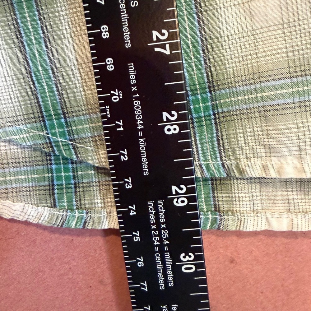 Wrancher by Wrangler Men Green Plaid Western Pearl Snap Shirt MTW1193 Large - Picture 4 of 4
